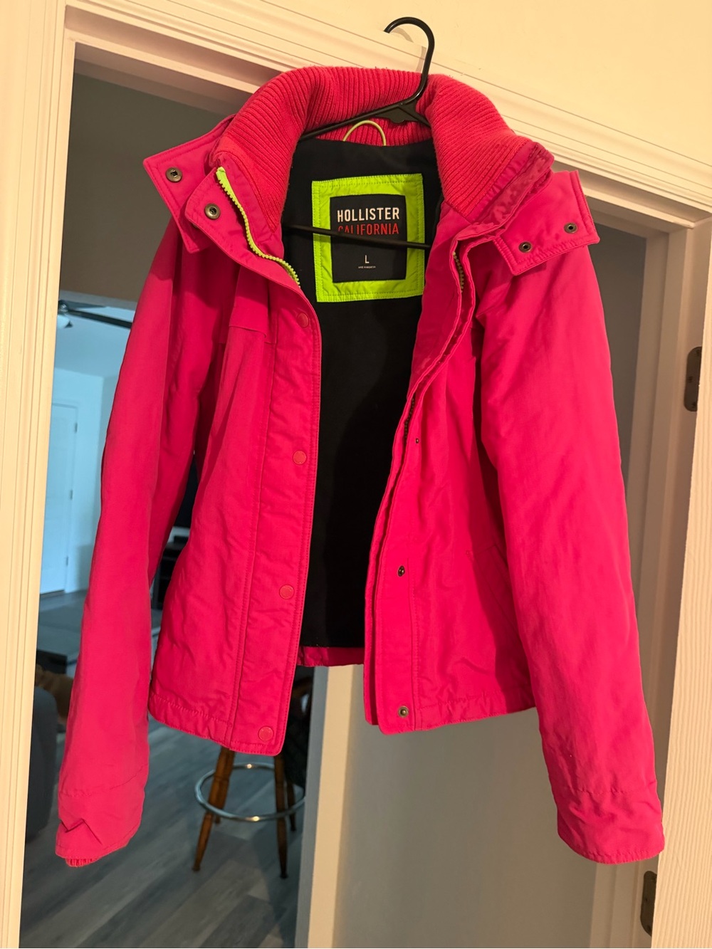 Hollister Women's Bright Pink Utility Jacket